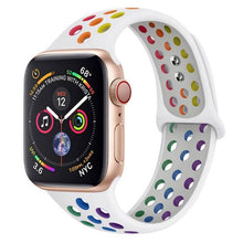 Load image into Gallery viewer, Silicone Strap For Apple Watch band 45mm 41mm 44mm 40mm 38mm 42mm correa Breathable wristband bracelet iWatch serie 7 4 5 6 SE 3
