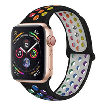 Load image into Gallery viewer, Silicone Strap For Apple Watch band 45mm 41mm 44mm 40mm 38mm 42mm correa Breathable wristband bracelet iWatch serie 7 4 5 6 SE 3
