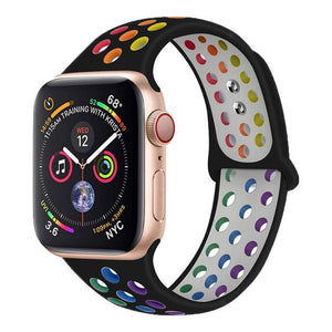 Silicone Strap For Apple Watch band 45mm 41mm 44mm 40mm 38mm 42mm correa Breathable wristband bracelet iWatch serie 7 4 5 6 SE 3