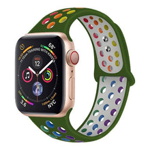 Load image into Gallery viewer, Silicone Strap For Apple Watch band 45mm 41mm 44mm 40mm 38mm 42mm correa Breathable wristband bracelet iWatch serie 7 4 5 6 SE 3
