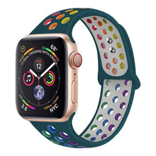 Load image into Gallery viewer, Silicone Strap For Apple Watch band 45mm 41mm 44mm 40mm 38mm 42mm correa Breathable wristband bracelet iWatch serie 7 4 5 6 SE 3
