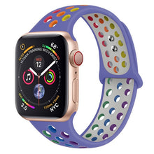 Load image into Gallery viewer, Silicone Strap For Apple Watch band 45mm 41mm 44mm 40mm 38mm 42mm correa Breathable wristband bracelet iWatch serie 7 4 5 6 SE 3
